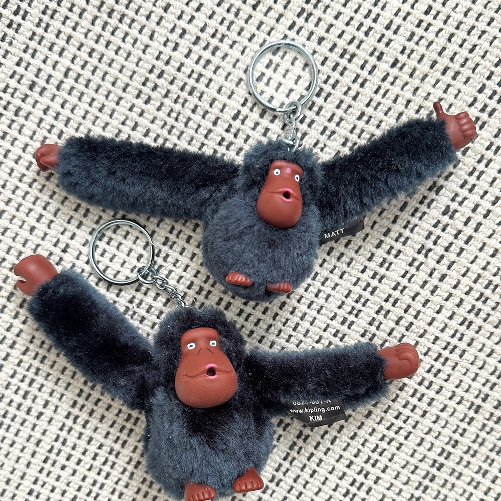 Kipling Charcoal Blue Gorilla Key Holder
